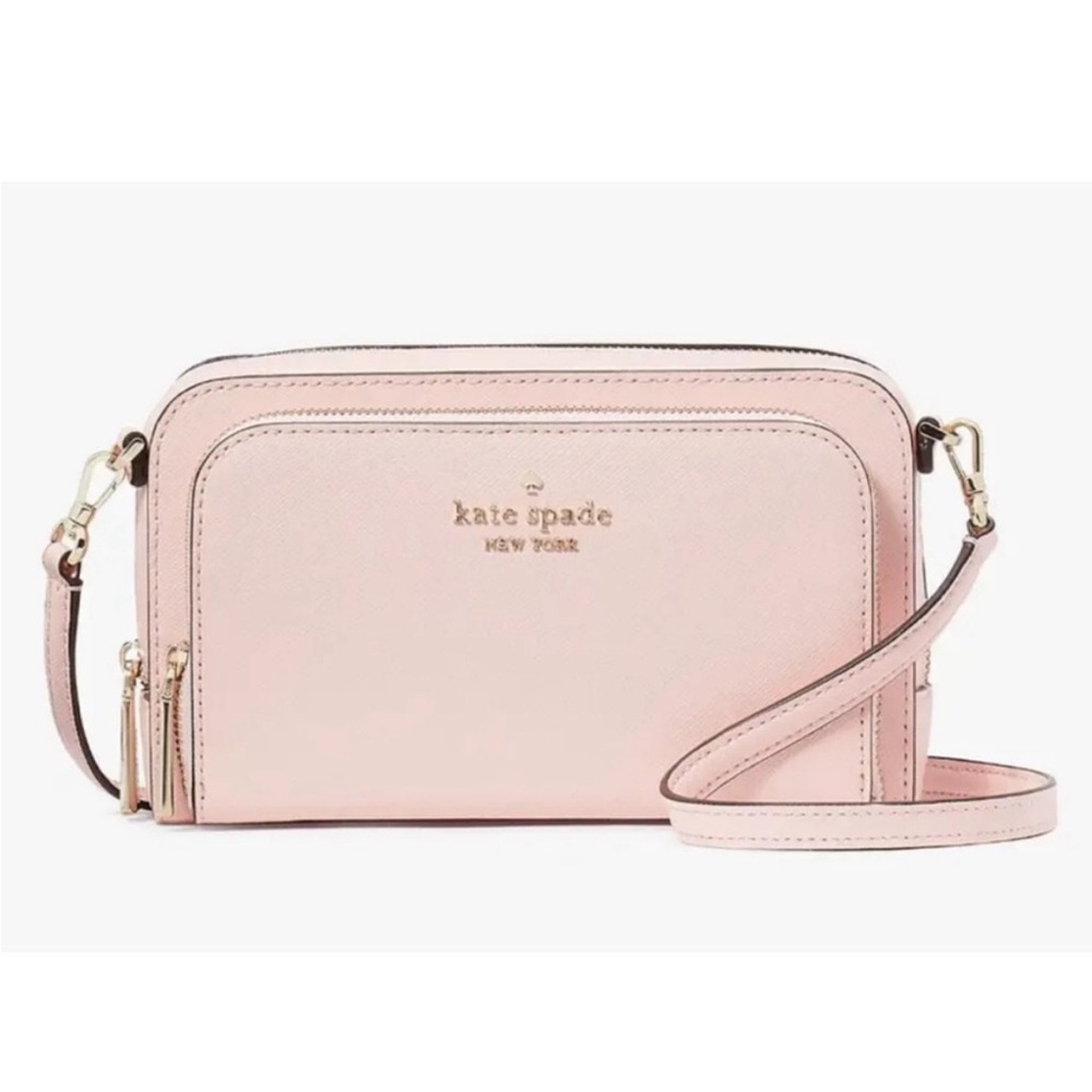 Kate Spade Staci Dual Zip Around Crossbody in Peony Blossom